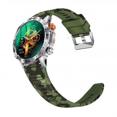 Смарт часы Tiroki K 65 водонепроницаемые серебро-зеленый