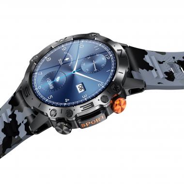 Смарт часы Tiroki K 65 водонепроницаемые черный-синий